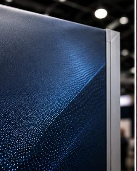 Textured navy panel edge