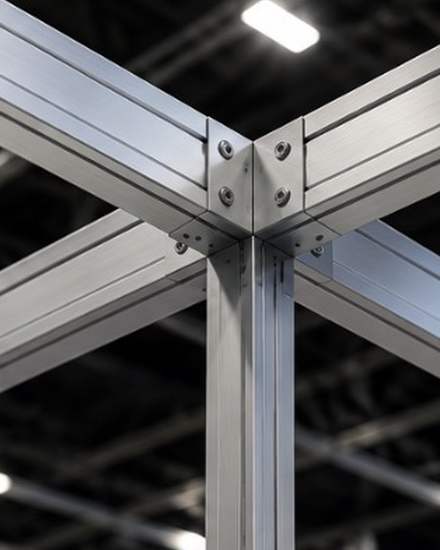 Bolted aluminium truss junction